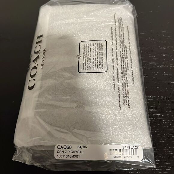 Coach Corner Zip Wristlet With Crystal - Picture 6 of 7